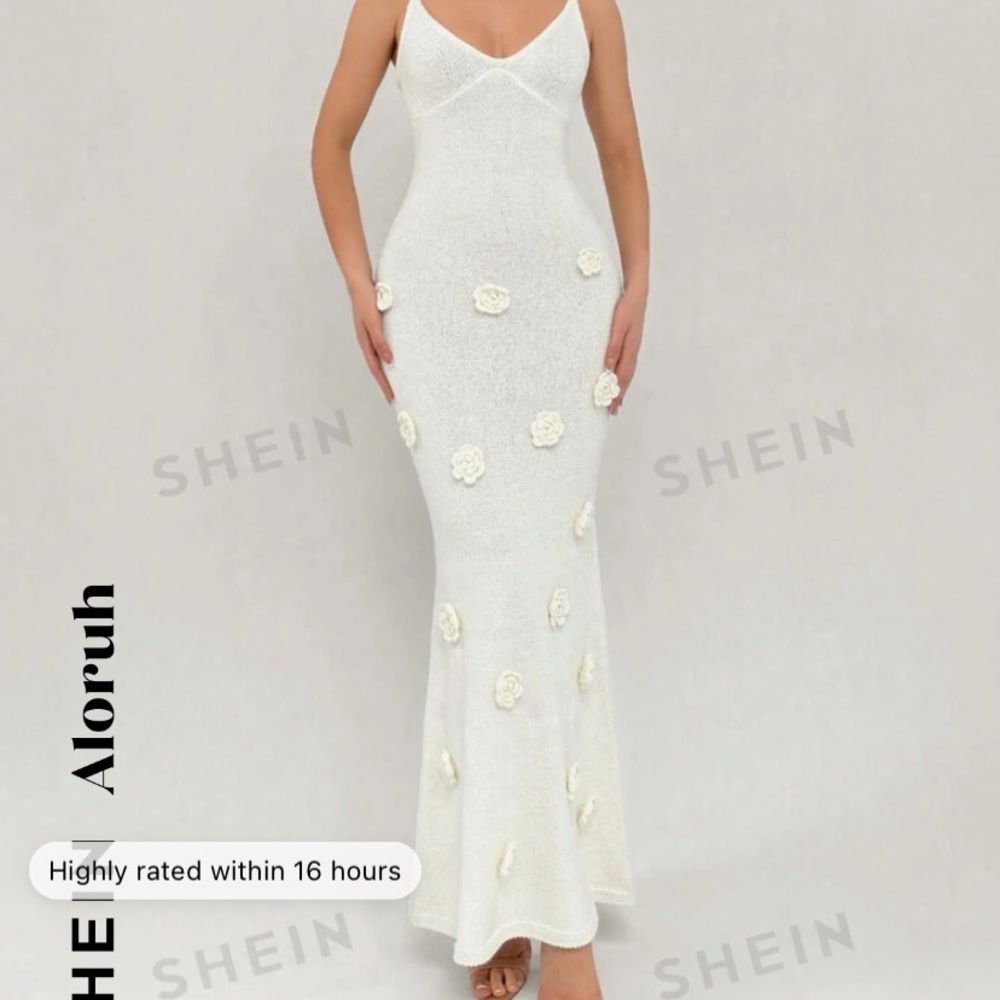 Shein knit floral dress